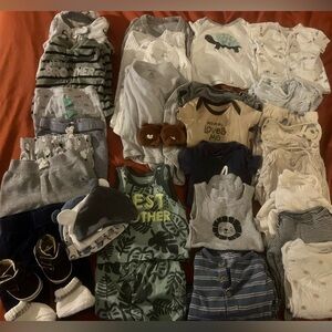 Large Lot Boy’s Carter’s Baby Clothes 0-3 Months